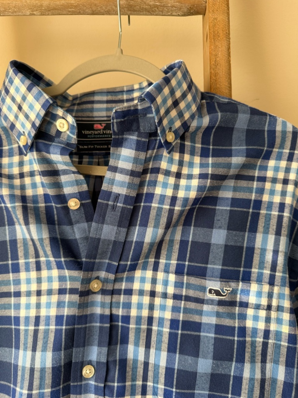 Vineyard Vines Blue Plaid Button-Down Shirt